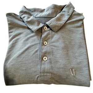 Vuori Men's Polo Shirt Gray Size Medium Performance Stretch Athletic Golf